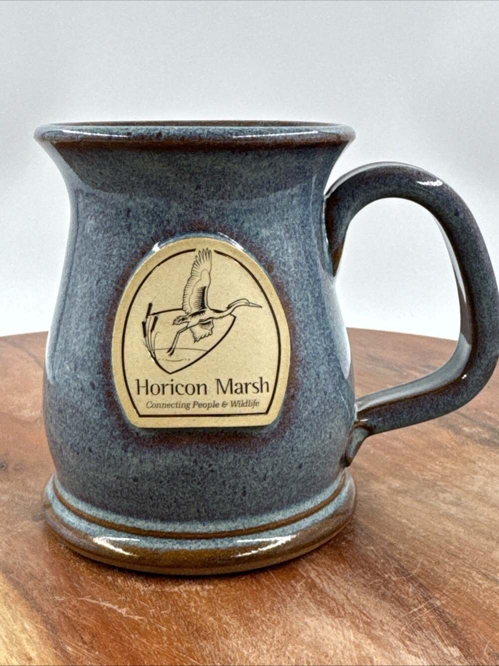 Sunset Hill Stoneware Horicon Marsh Wisconsin Blue Pottery Mug USA 2018